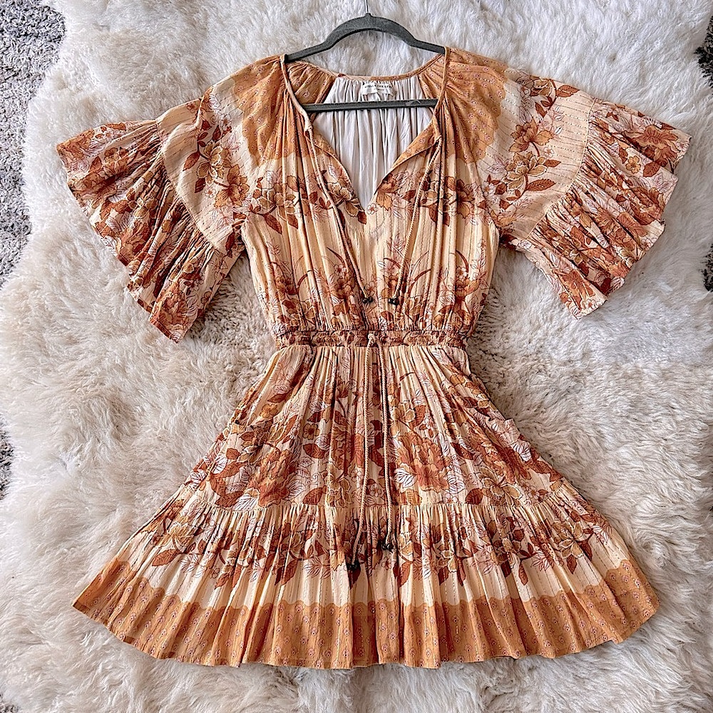 ✨Last Chance💋 ❤️‍🔥Spell & The Gypsy Coco Lei Flutter Sleeve Playdress XXS